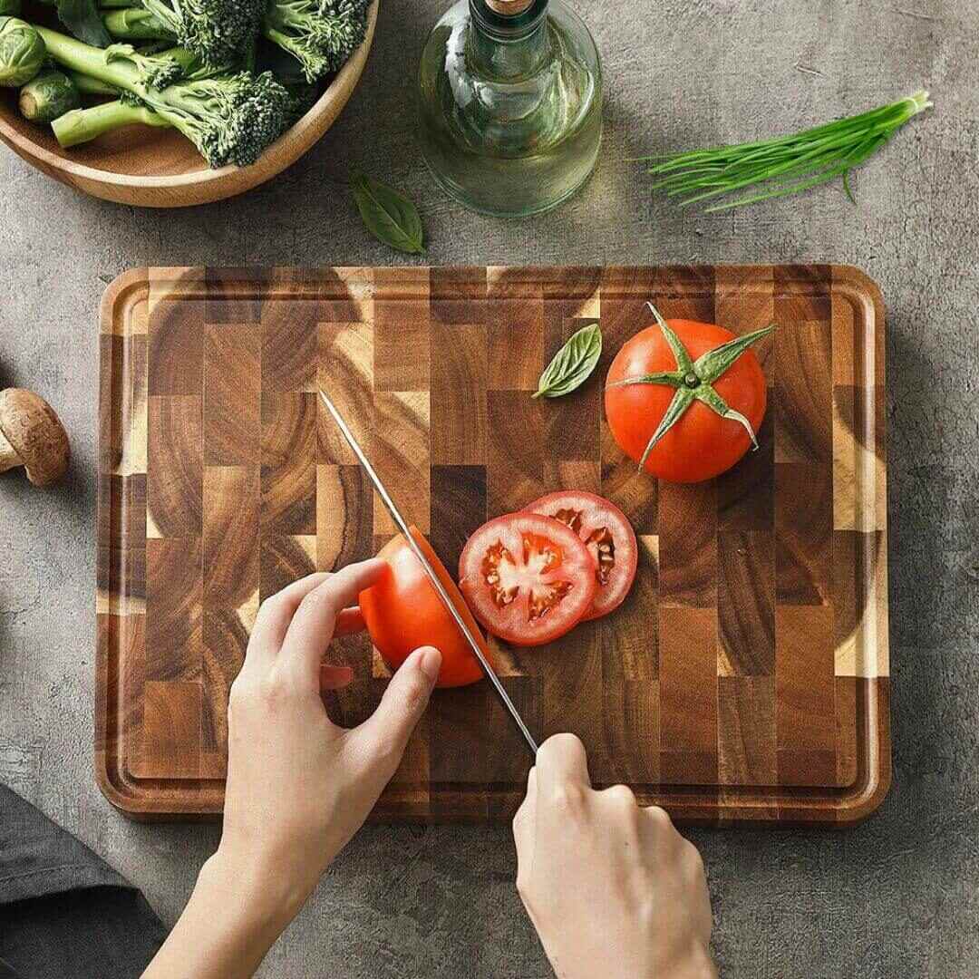Acacia Wood Cutting Board - Premium Damp-Proof Chopping Board for Long-Lasting Kitchen Use