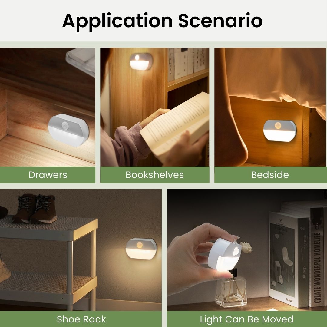 Battery Operated Mini Lights – Motion Sensor LED, Cold/Warm White, Easy Adhesive Installation