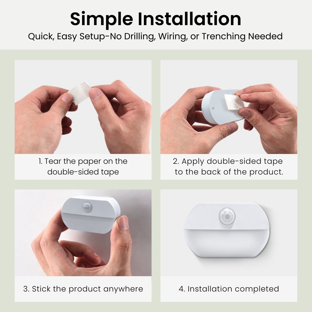 Battery Operated Mini Lights – Motion Sensor LED, Cold/Warm White, Easy Adhesive Installation