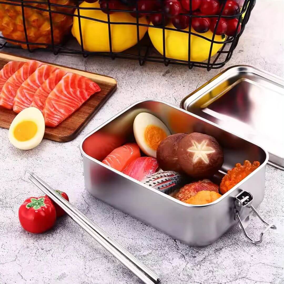 Stainless Bento Box - Portable Leakproof Lunch Box with Compartments