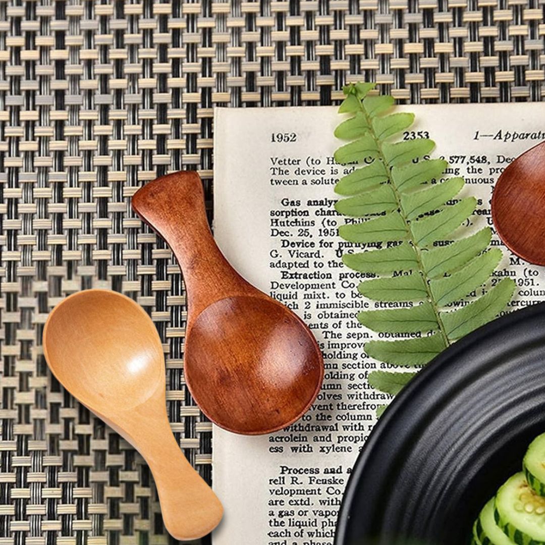 Wooden Teaspoons - Mini Natural Wooden Utensils for Tea and Coffee