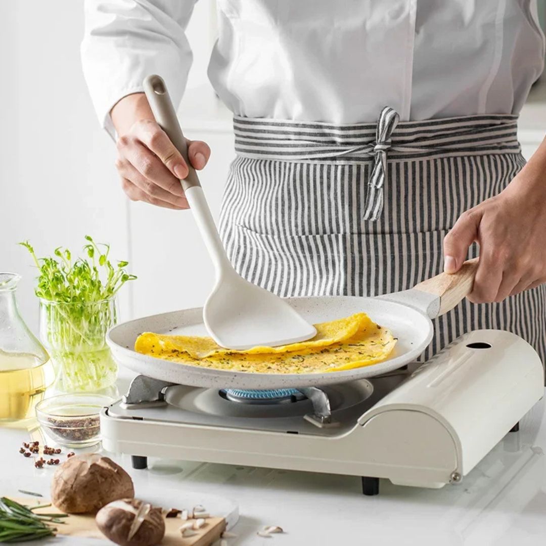 Non Toxic Cooking Utensils - Safe and Healthy Spatula Set for Your Pans