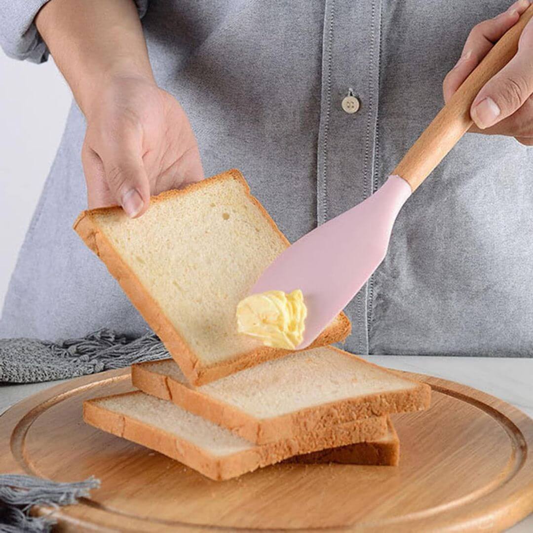 Pink Kitchen Utensils - Stylish Silicone Cooking Tools Set for Cookware