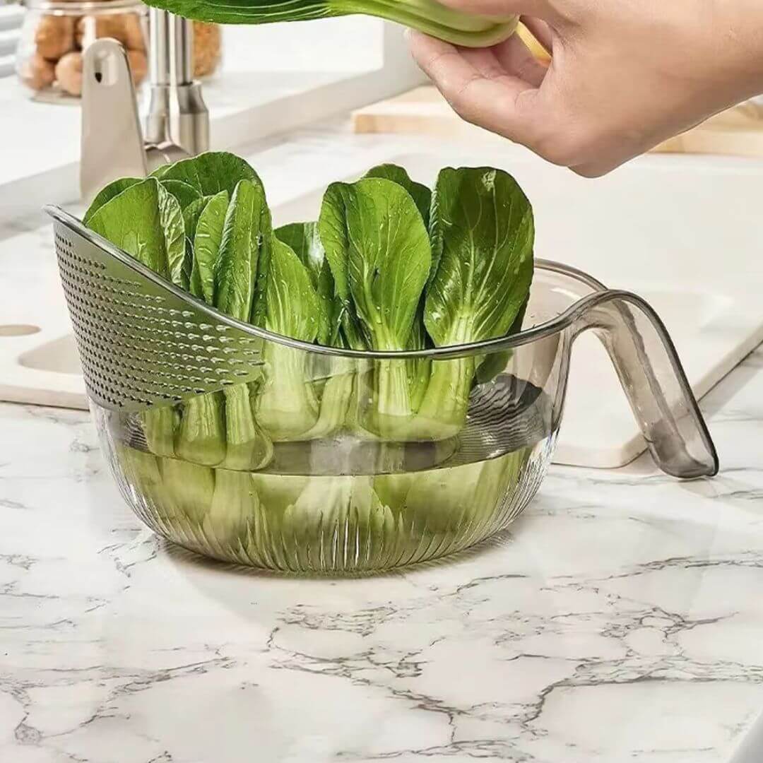 Plastic Colander - Multi-Purpose Kitchen Food Strainer & Washing Bowl