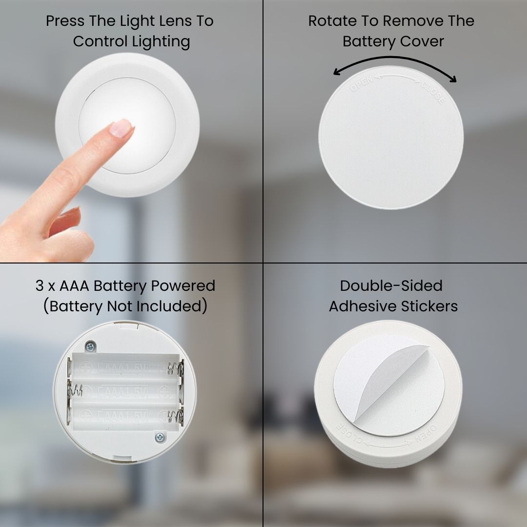 Puck Lights With Remote Control - 13 Colors And 20 Feet Range Wireless Battery Operated LED