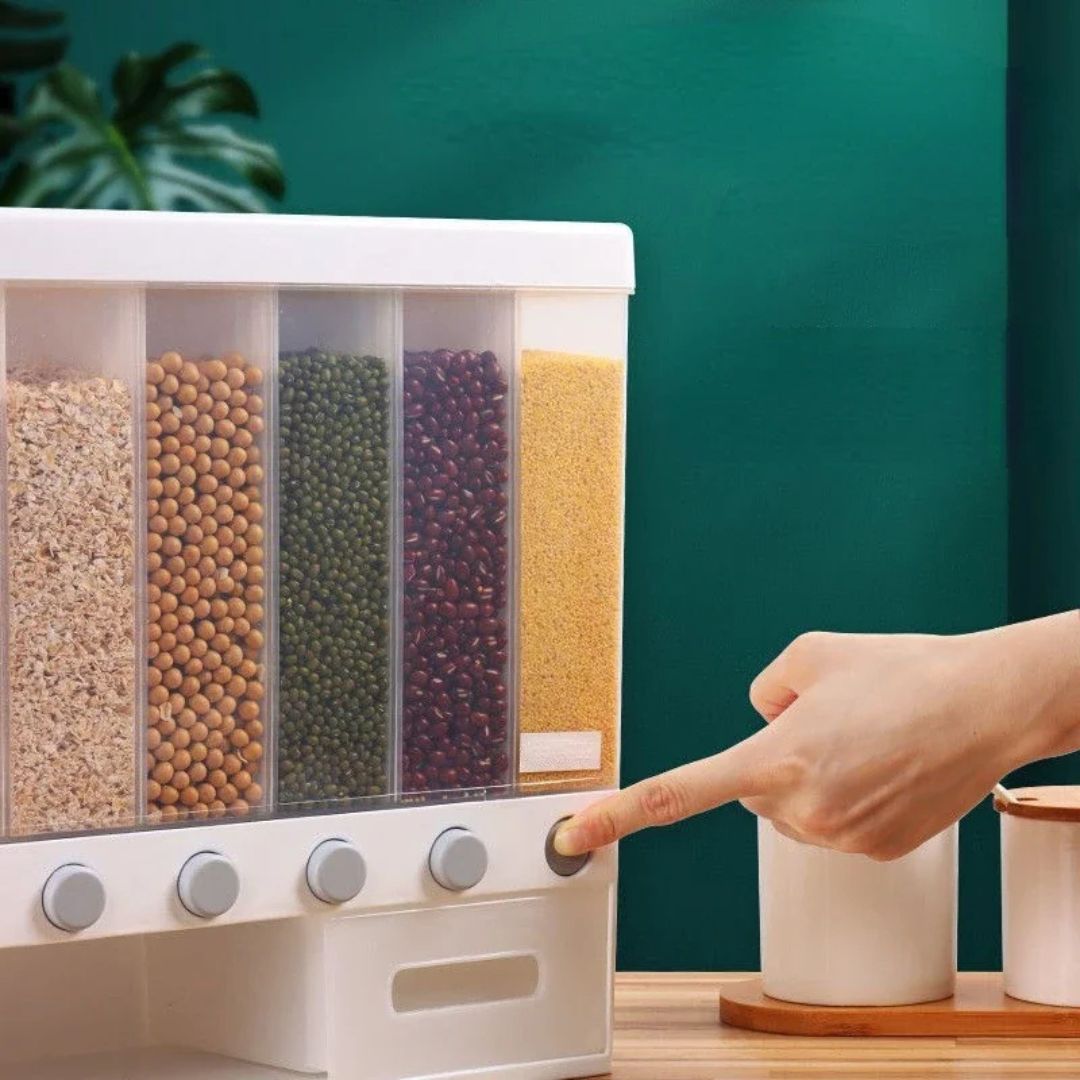Rice Separate Bucket Grain Sealed Container Dry Food Dispenser Grain Storage Jar Kitchen Organizer Container Box Storage Box