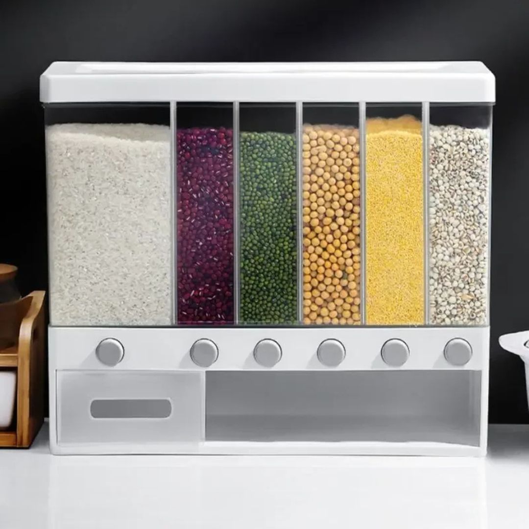 Rice Separate Bucket Grain Sealed Container Dry Food Dispenser Grain Storage Jar Kitchen Organizer Container Box Storage Box