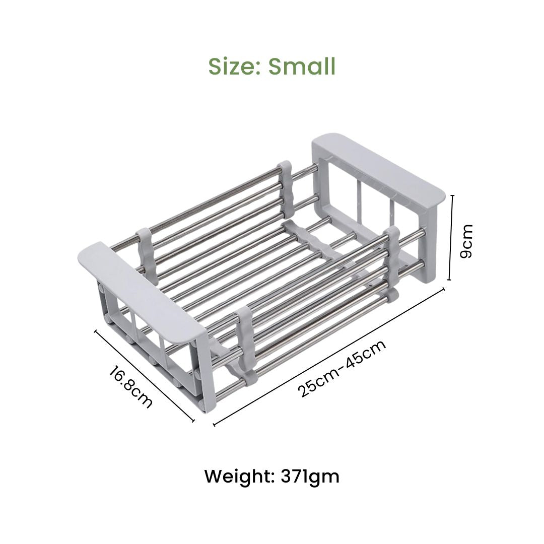 Sink Drain Rack - Portable Over Sink Dish Drying Rack for Kitchen