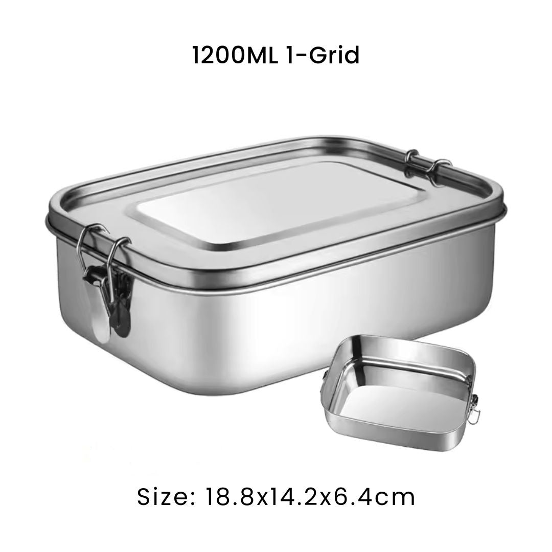 Stainless Bento Box - Portable Leakproof Lunch Box with Compartments