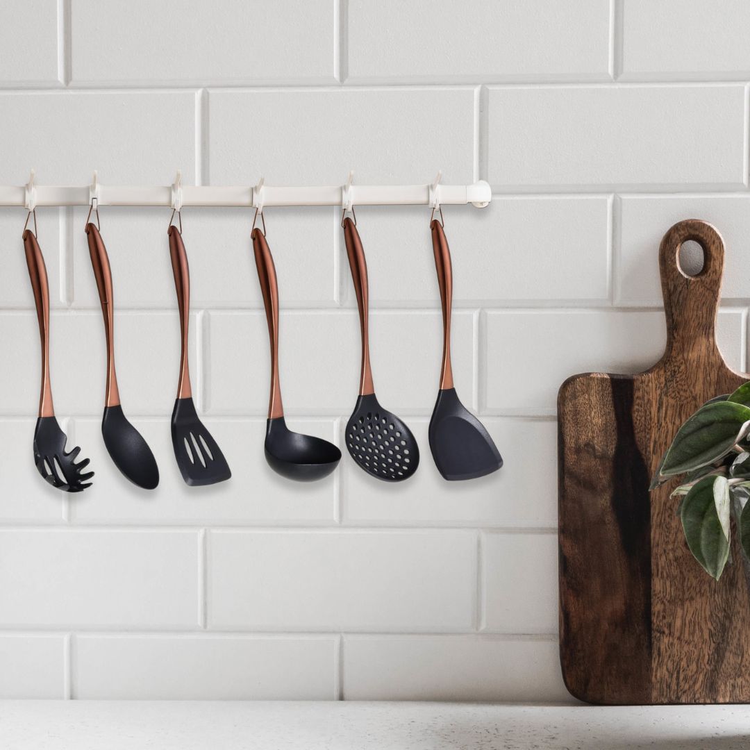 Stainless Steel Cooking Utensils Set & Kitchen Tools for Nonstick Cookware