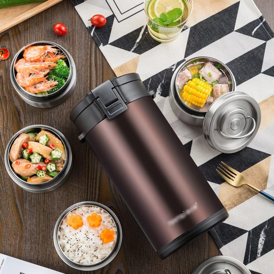 Thermal Lunch Box - Multi Layer Portable Lunch Container, Insulated Bento Box for Food Storage