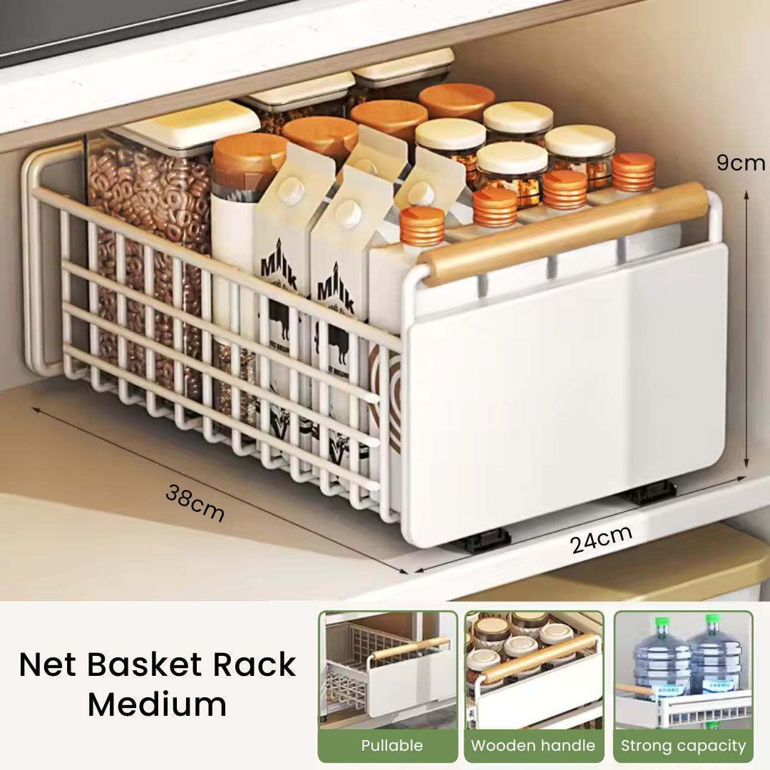 Under Sink Organizer - Multipurpose Shelf with Sliding Drawer for Kitchen & Bath