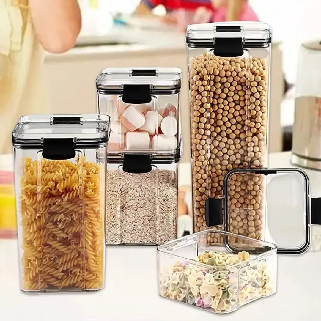Airtight Food Storage Containers – 460 to 1800 ml Premium Canister for Pantry Organization and Dry Foods
