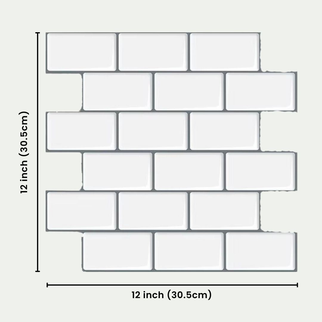 Subway Tile Wallpaper- Peel and Stick, Waterproof Stylish Stickers for Kitchen & Bathroom