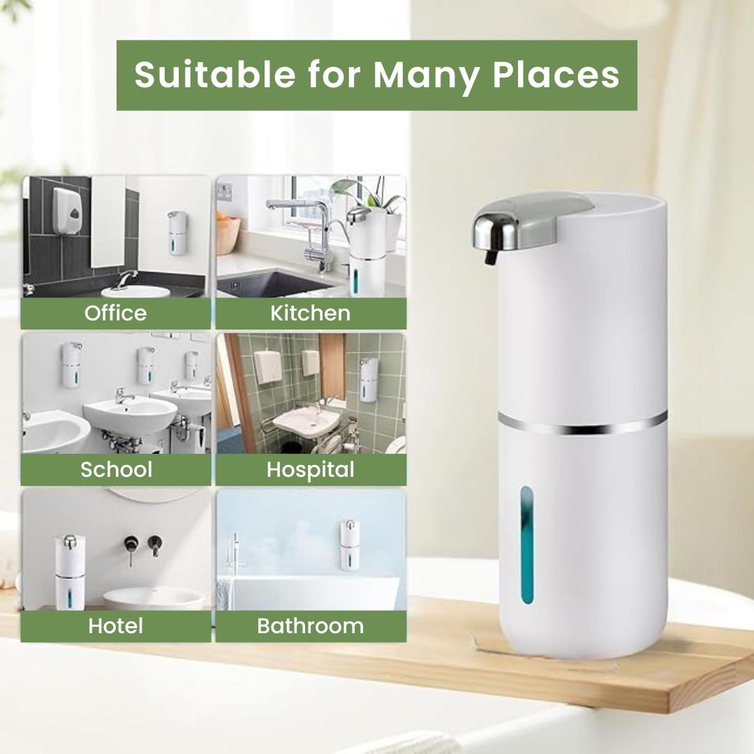 Automatic Soap Dispenser – 380ml USB Charging, Waterproof Touchless Foam Soap Dispenser for Kitchen and Commercial Use