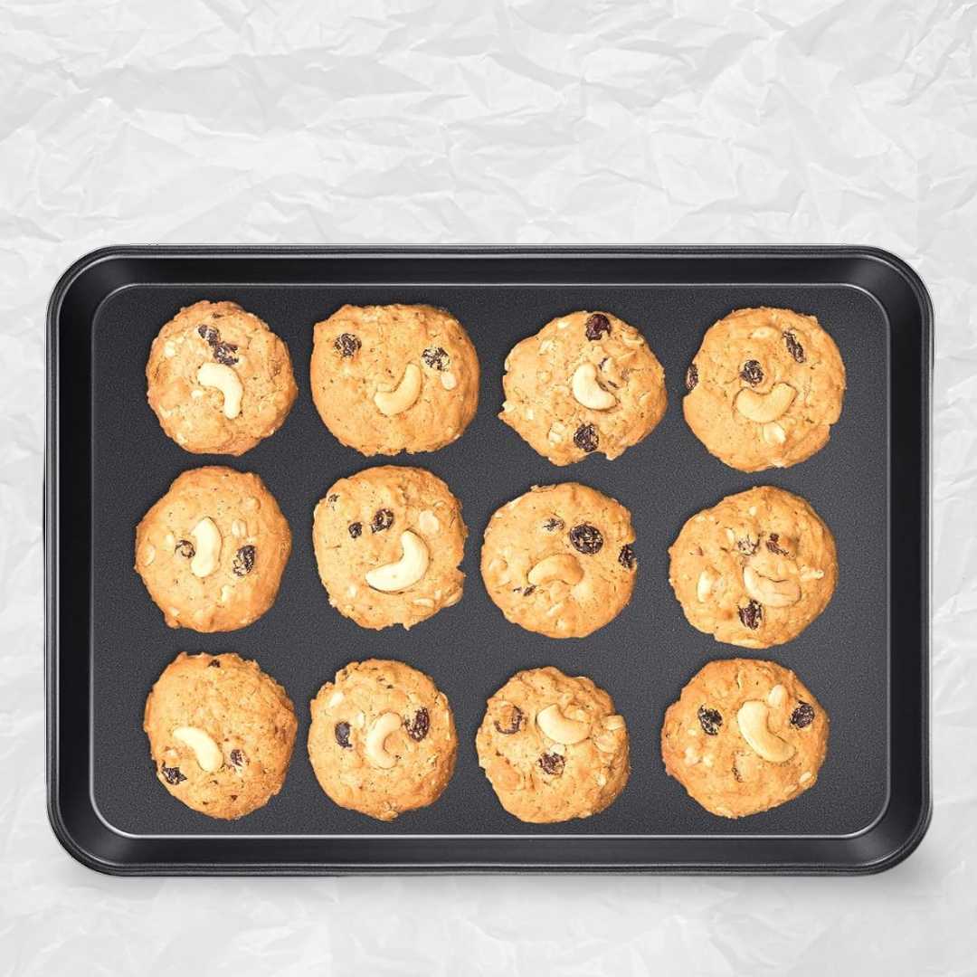 Cookie Sheet Tray - Non Toxic Baking Tray for Oven and Non Stick Carbon Steel Sheet Pan