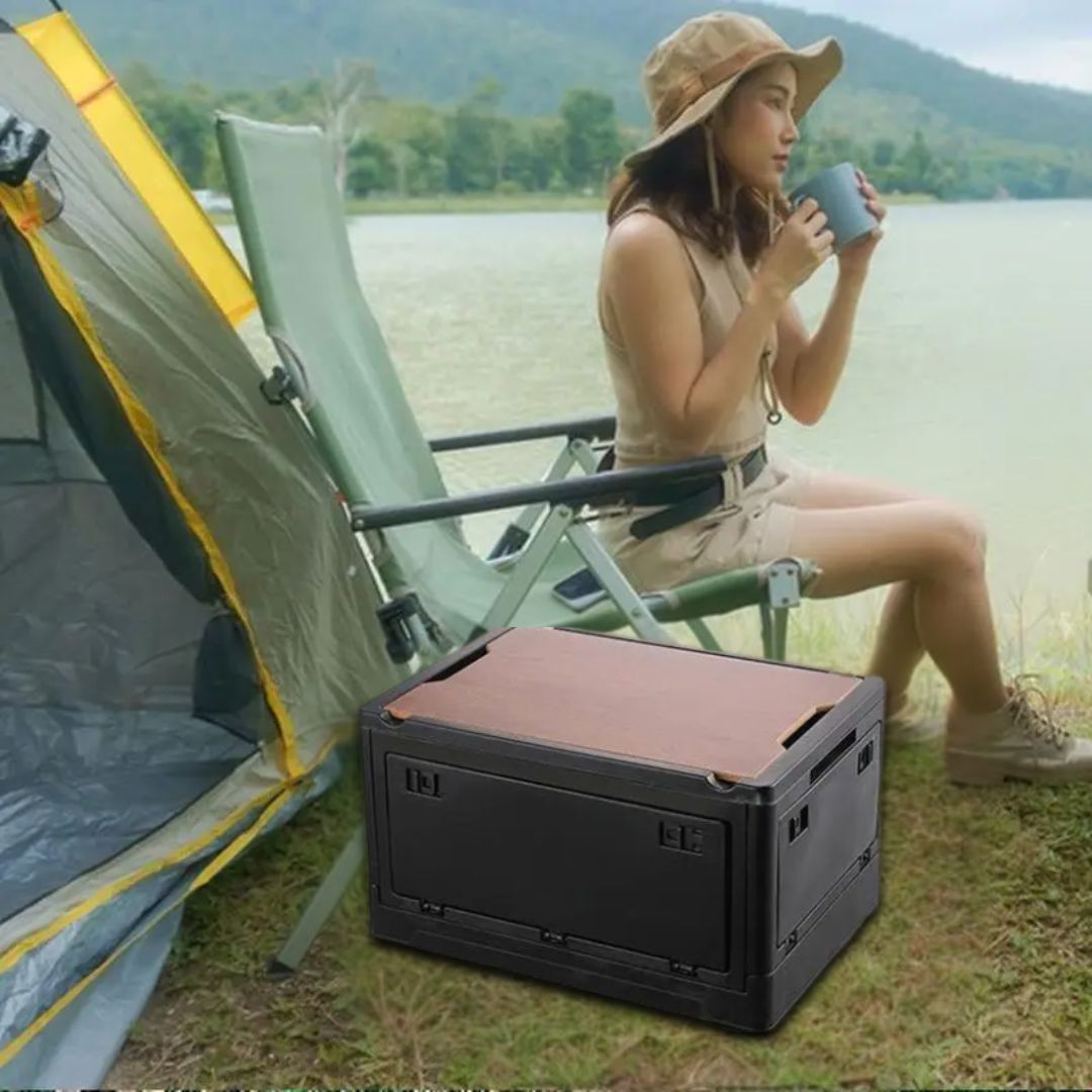 Folding Storage Box – 30/50L Portable, Multifunctional Storage Organizer for Outdoor Camping, Travel and Kitchen