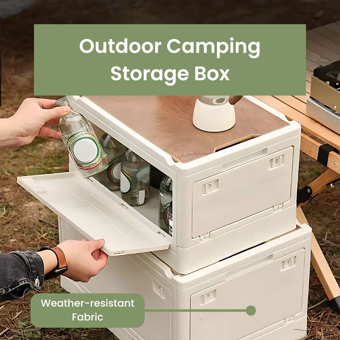 Folding Storage Box – 30/50L Portable, Multifunctional Storage Organizer for Outdoor Camping, Travel and Kitchen
