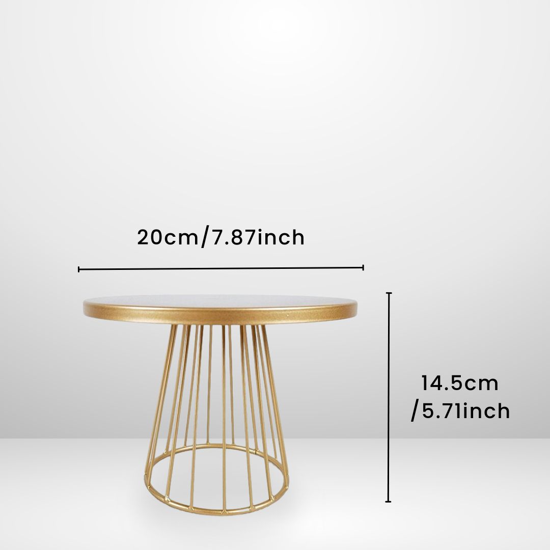 Gold Cake Stand - Metal Dessert Display Set, Wedding Party Cake Stand, Tray Platter for Serving