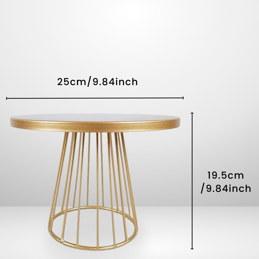 Gold Cake Stand - Metal Dessert Display Set, Wedding Party Cake Stand, Tray Platter for Serving