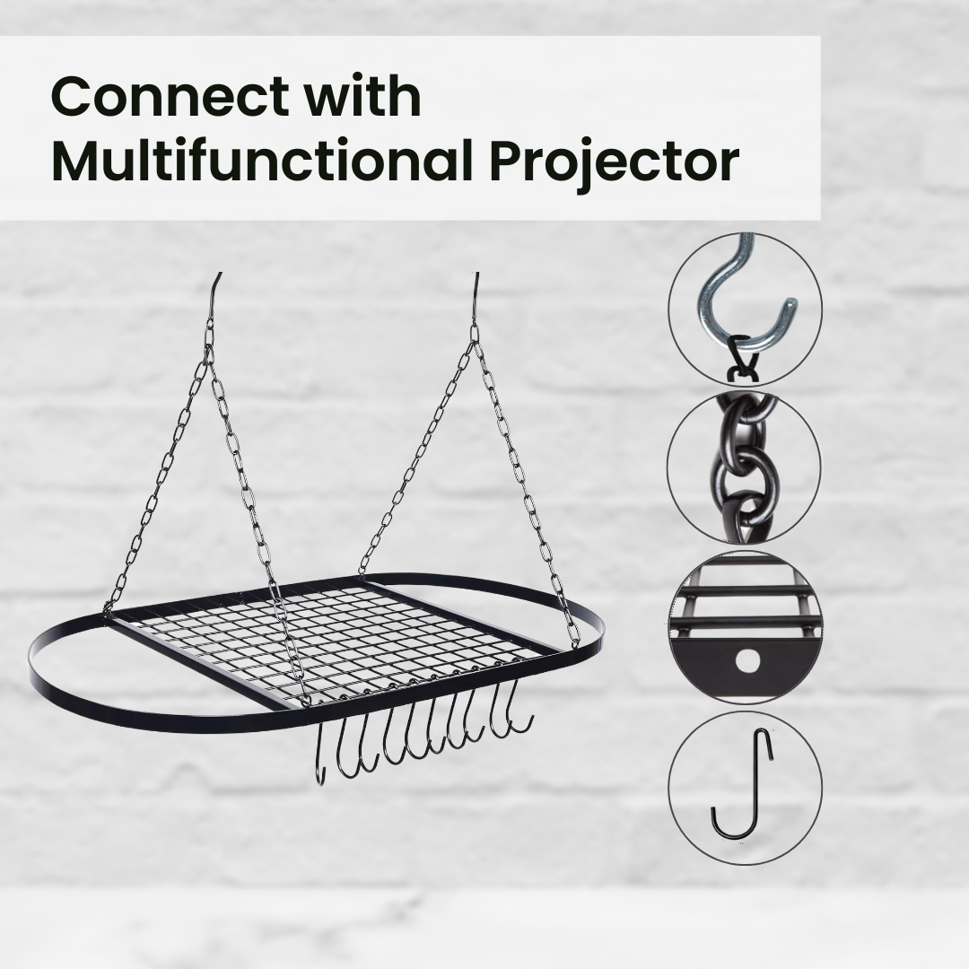 Hanging Pot and Pan Rack - Multifunctional Projector