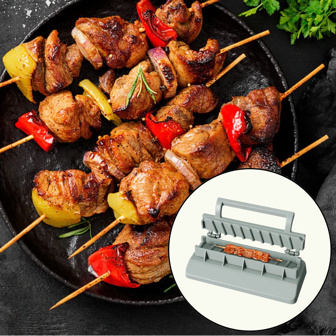 Kebab Maker - Portable Kebab Press for Grilled Meat, BBQ Skewers and Kebab Cooking Tools