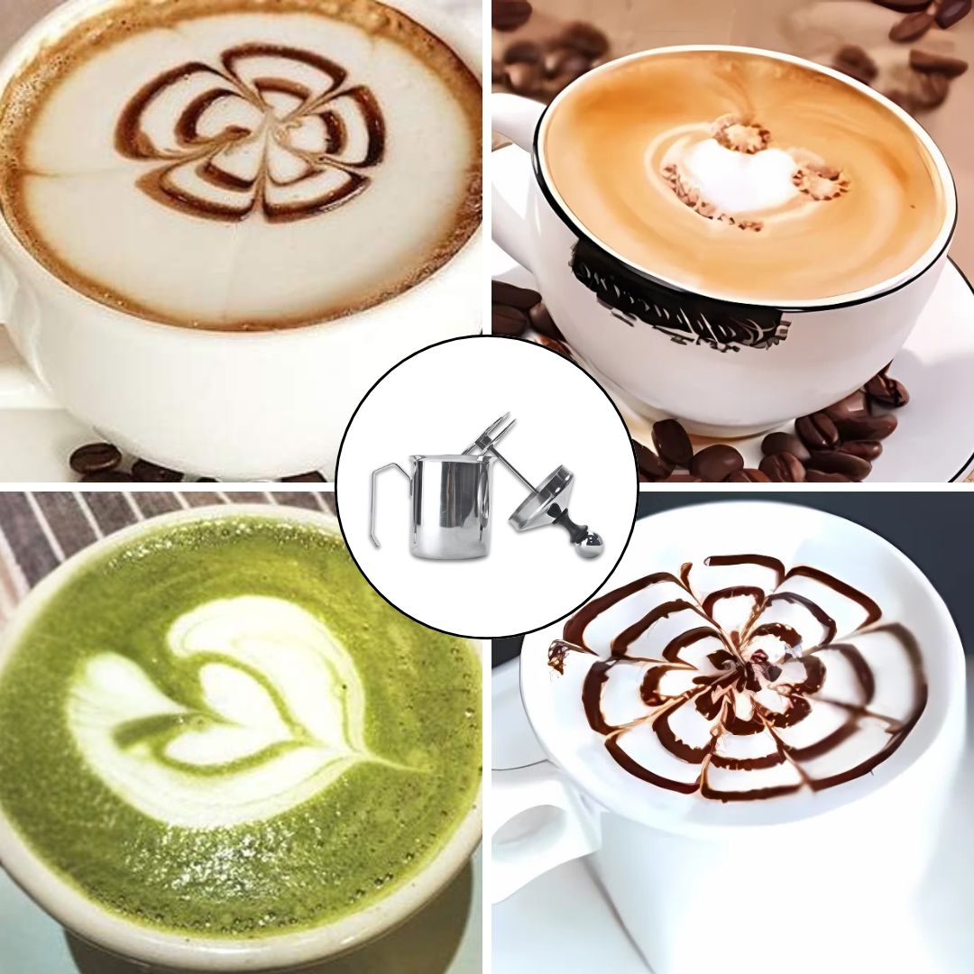 Manual Milk Frother - Handheld Blender for Frothing and Mixing