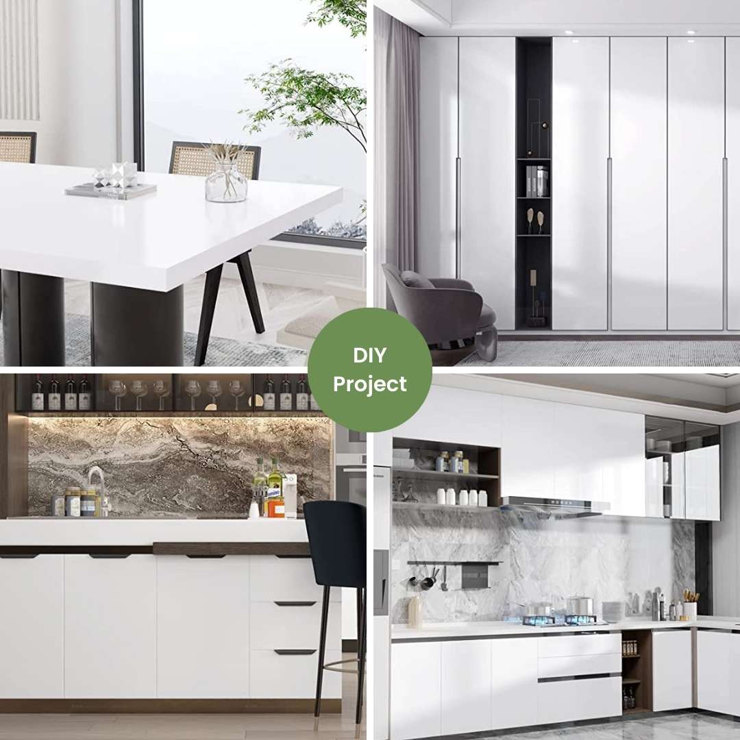 Marble Wallpaper for Kitchen – Peel and Stick, Waterproof PVC Vinyl Wrap