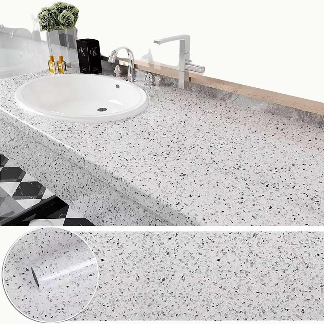 Marble Wallpaper for Kitchen – Peel and Stick, Waterproof PVC Vinyl Wrap