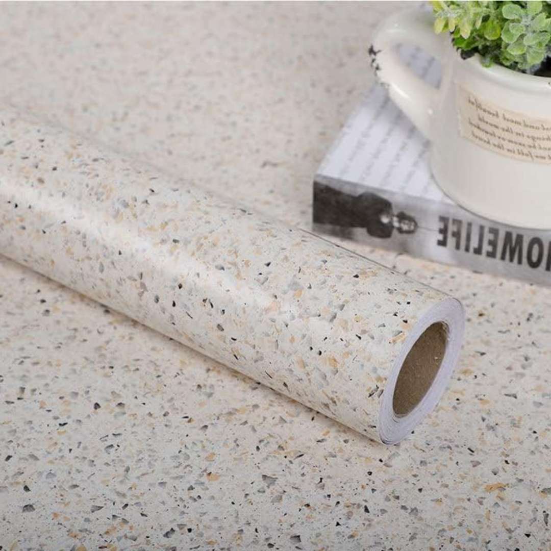 Marble Wallpaper for Kitchen – Peel and Stick, Waterproof PVC Vinyl Wrap