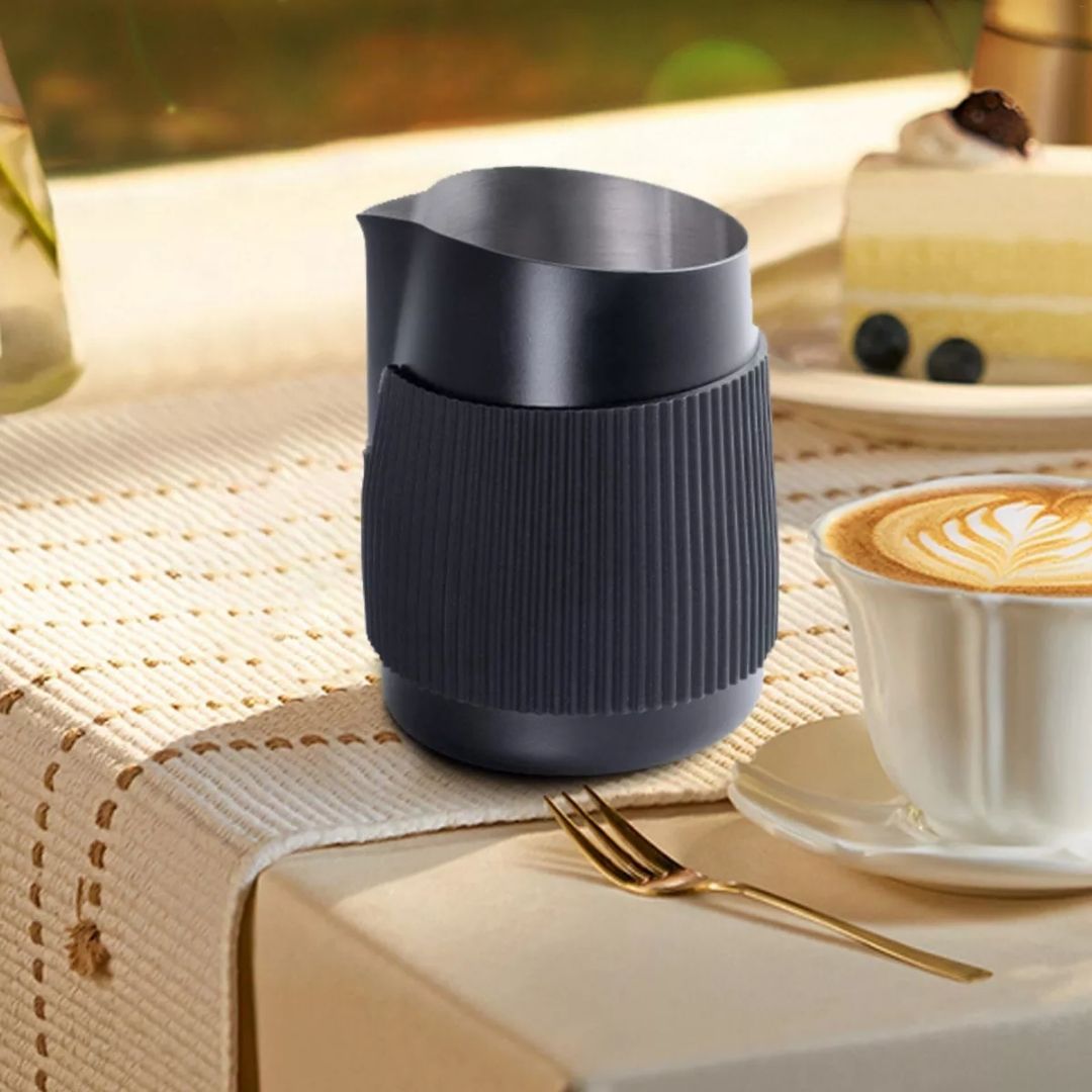 Milk Frothing Pitcher - Stainless Steel Frother for Latte Art & Espresso