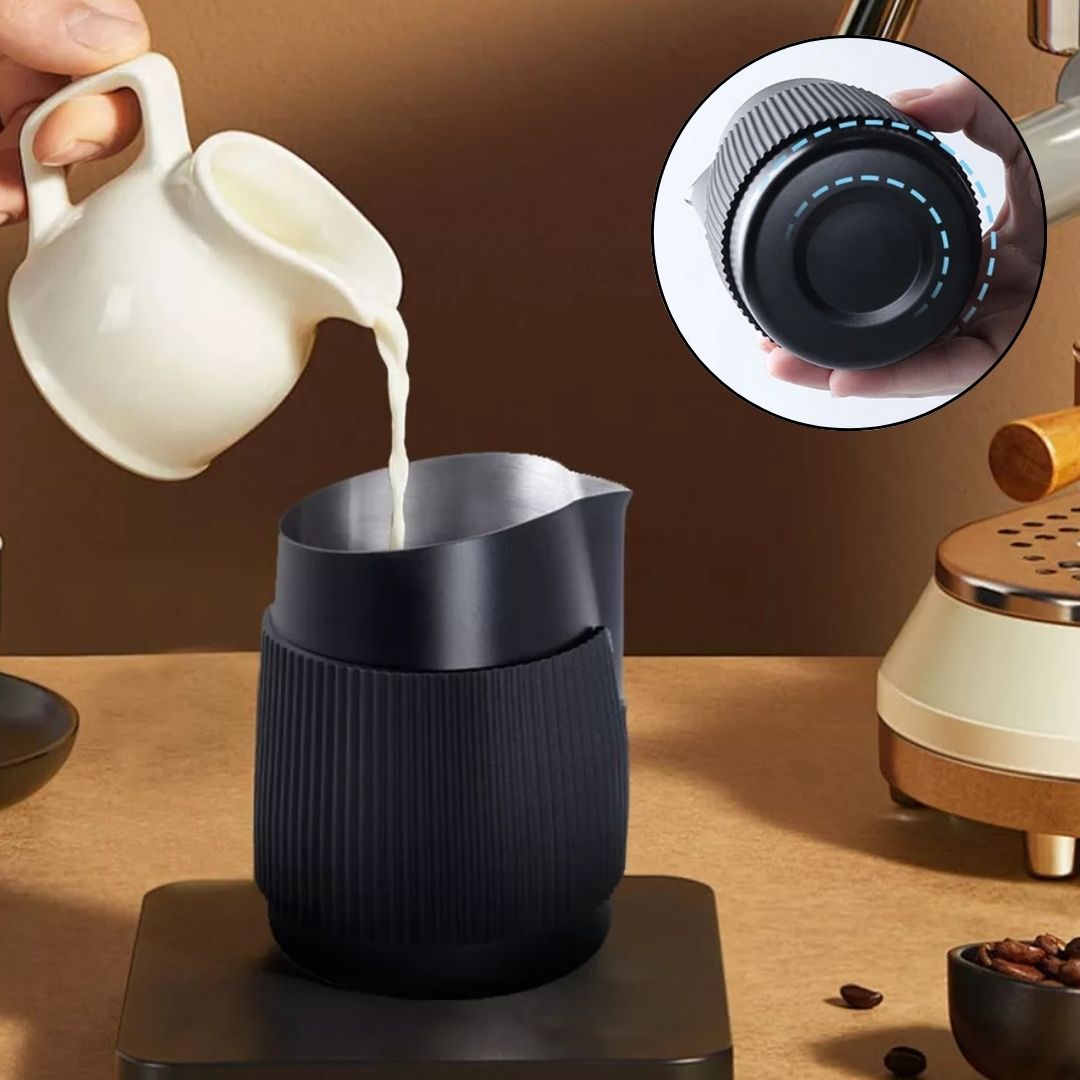 Milk Frothing Pitcher - Stainless Steel Frother for Latte Art & Espresso
