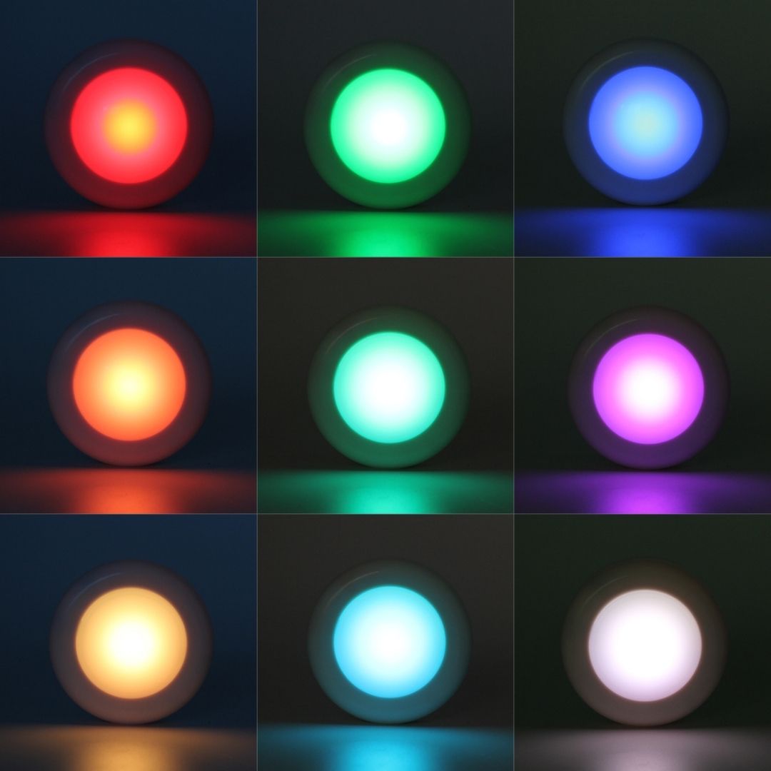 Puck Lights With Remote Control - 13 Colors And 20 Feet Range Wireless Battery Operated LED