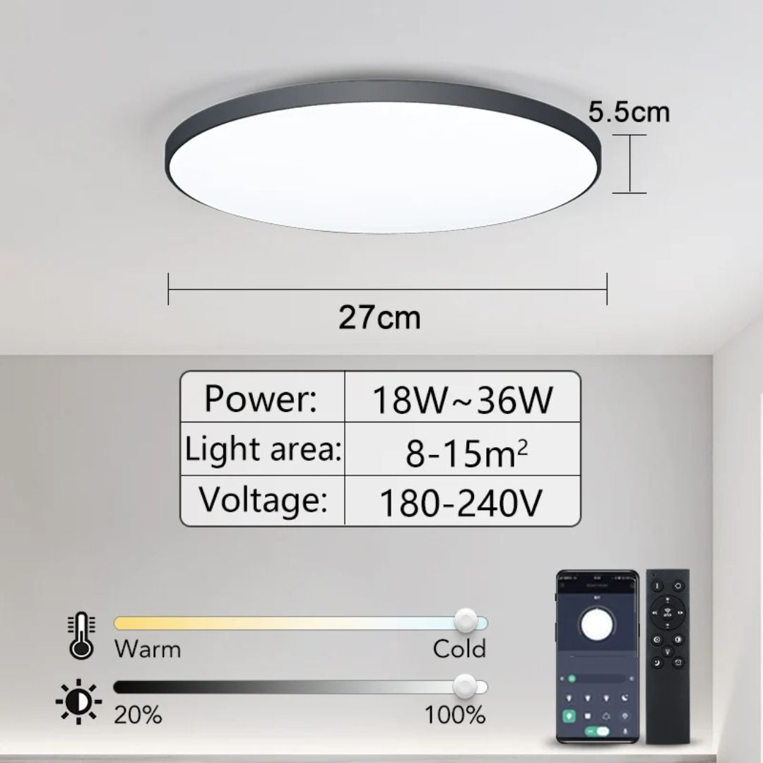 Remote Control Ceiling Lights - Dimmable LED, Smart App & Switch Control, Modern Design