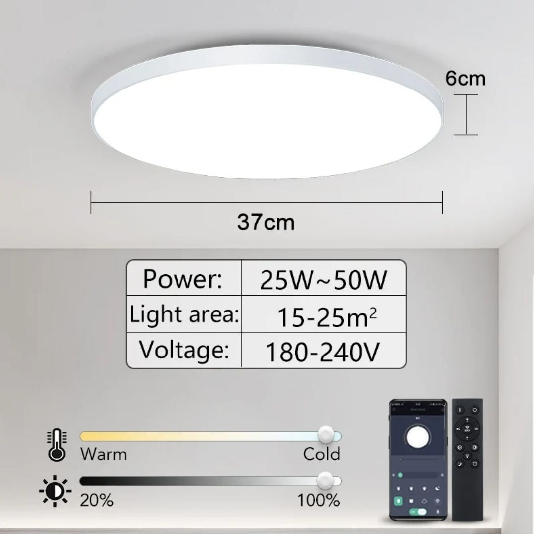 Remote Control Ceiling Lights - Dimmable LED, Smart App & Switch Control, Modern Design