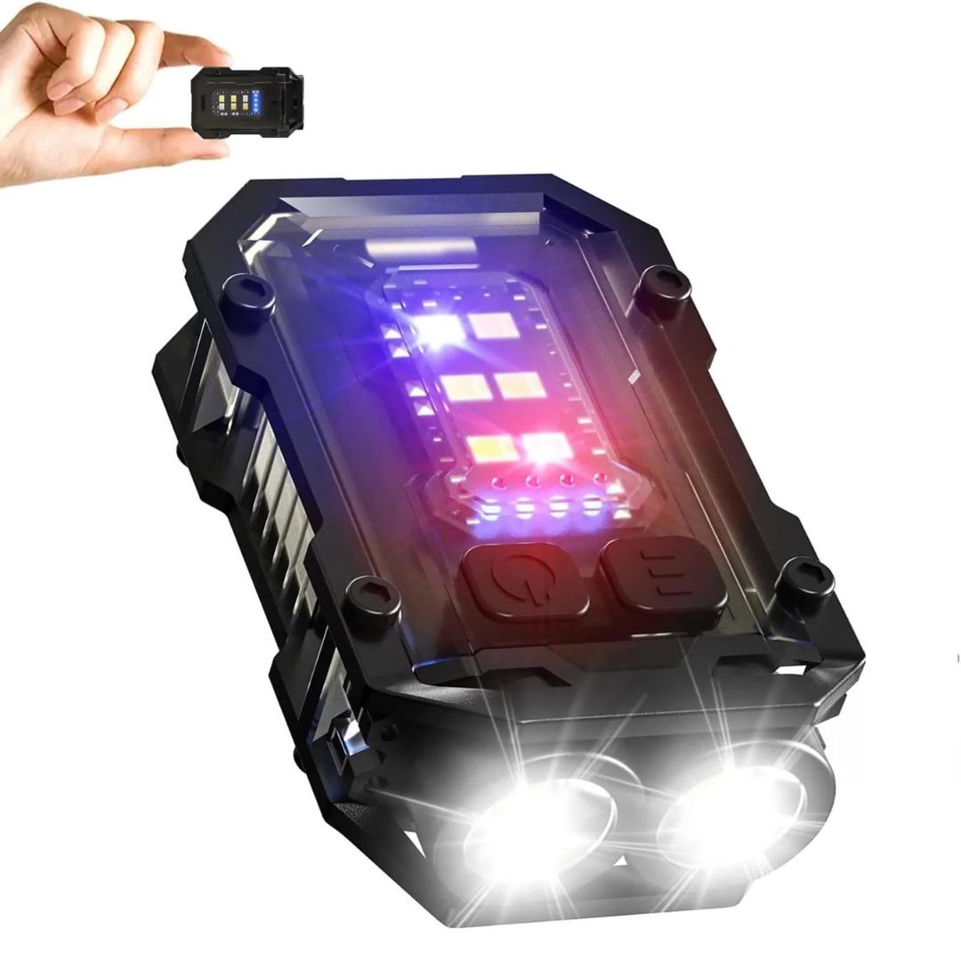 Small Rechargeable Flashlight - Best keychain LED torch with magnetic clip and COB light