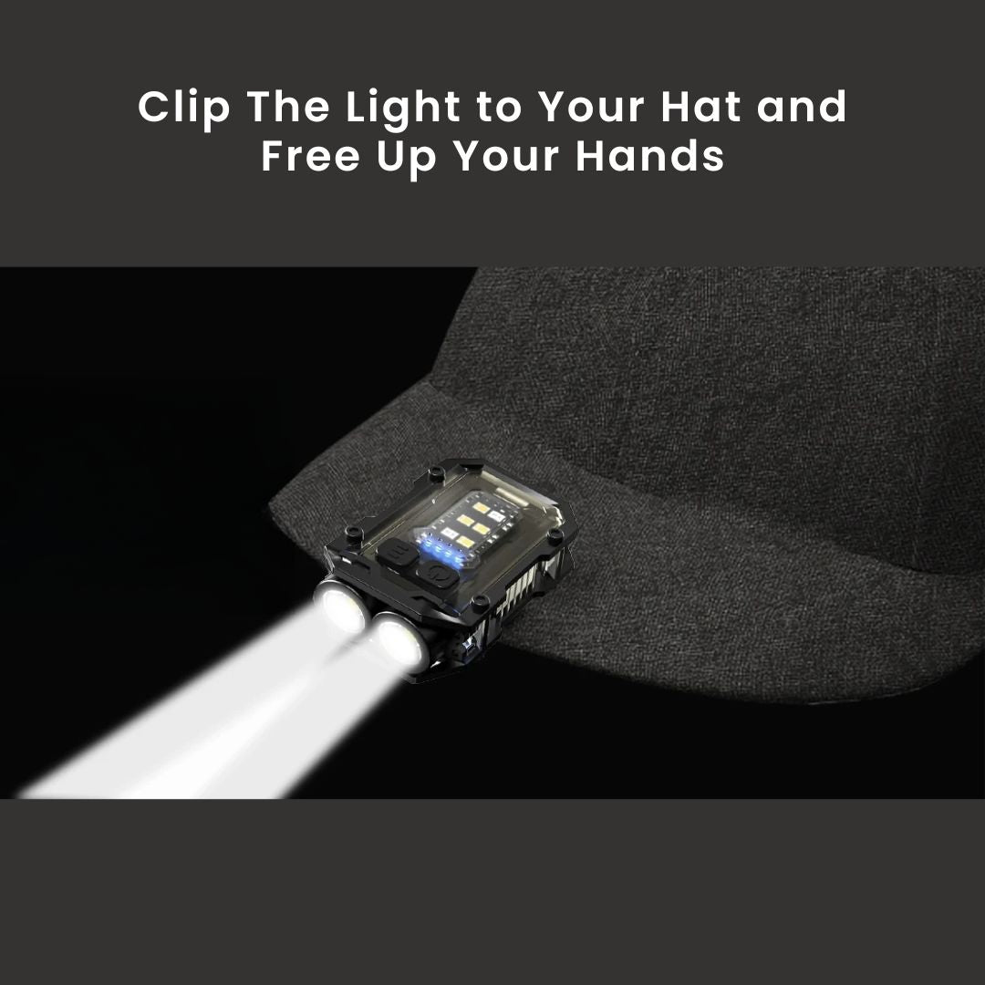 Small Rechargeable Flashlight - Best keychain LED torch with magnetic clip and COB light