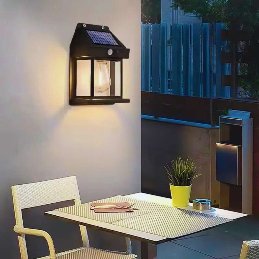 Solar Porch Light: Waterproof Motion Sensor White LED for Front Porch or Garden Security