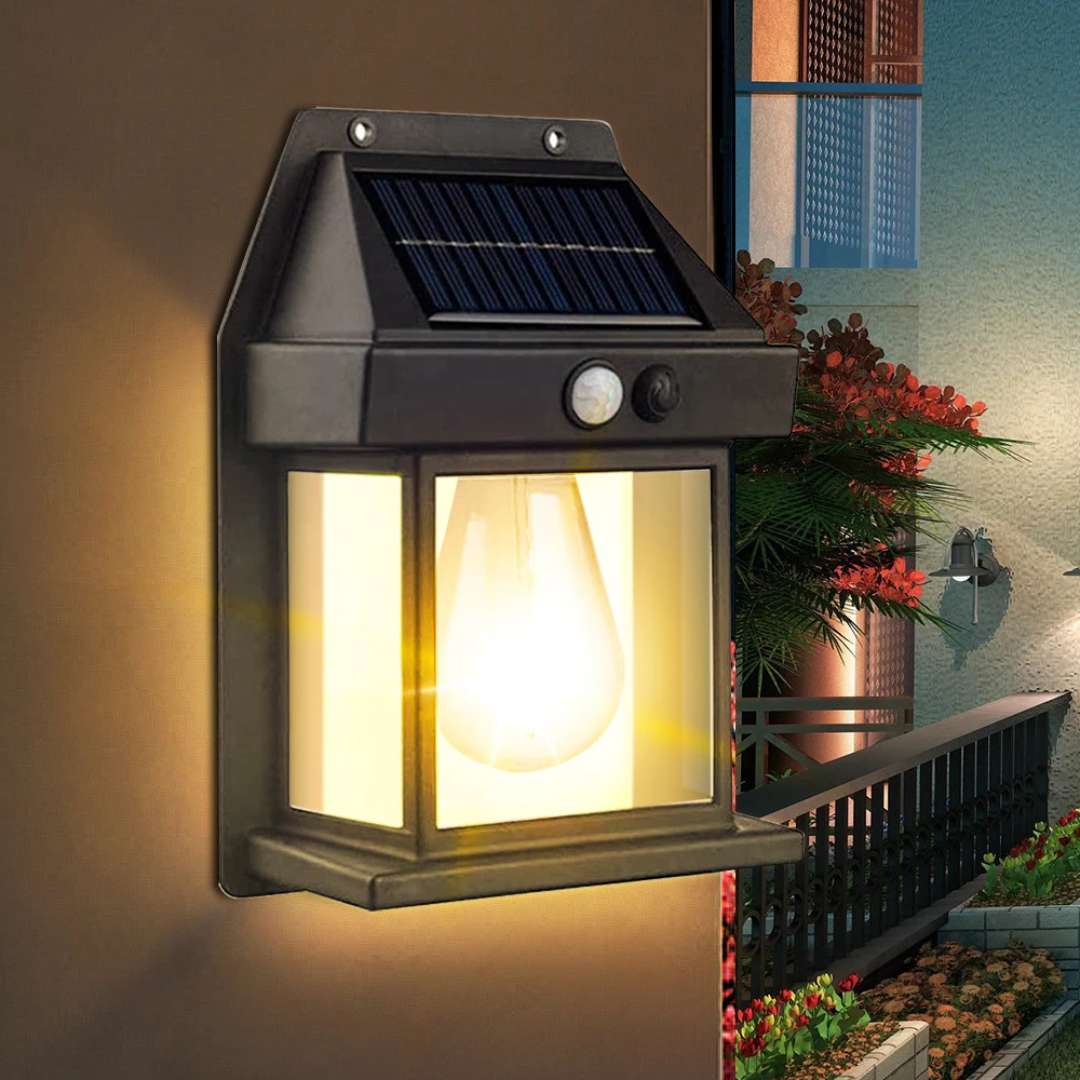Solar Porch Light: Waterproof Motion Sensor White LED for Front Porch or Garden Security