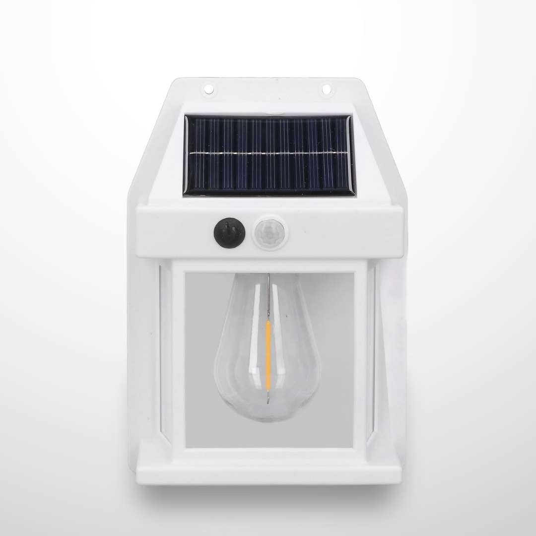 Solar Porch Light: Waterproof Motion Sensor White LED for Front Porch or Garden Security