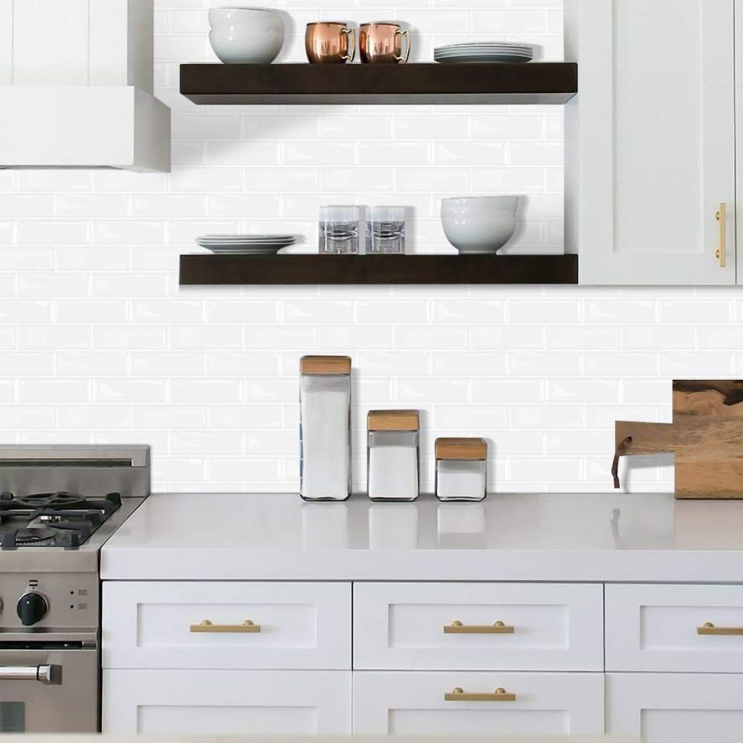 Subway Tile Wallpaper- Peel and Stick, Waterproof Stylish Stickers for Kitchen & Bathroom