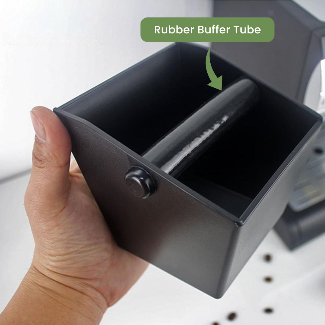 Coffee Knock Box - Anti-Slip Espresso Grounds Bin for Coffee Stations