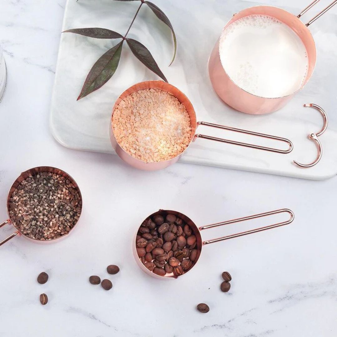 Measuring Cups and Spoons - Stainless Steel Teaspoon & Cup Set