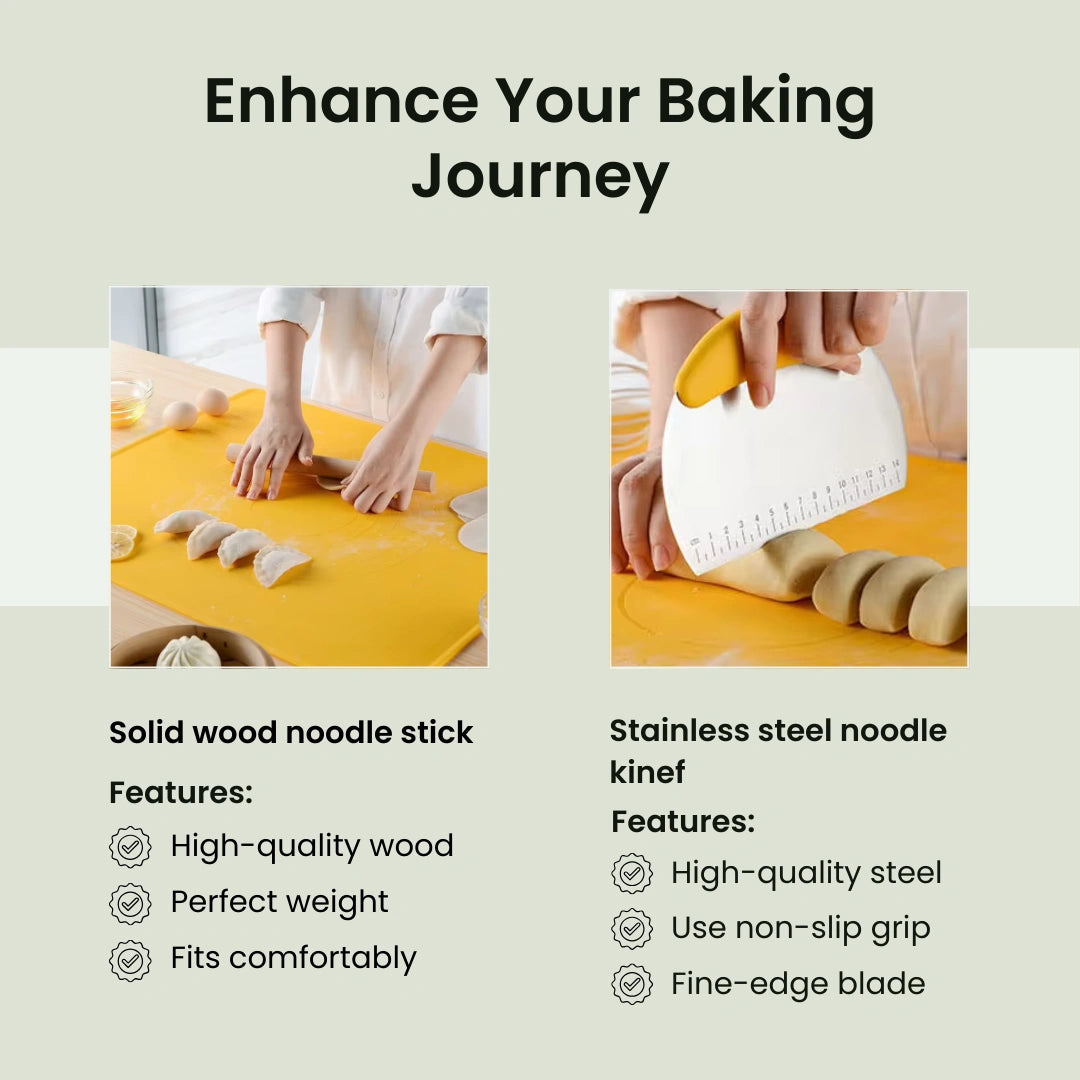 Silicone Baking Mat with Knief and Stick