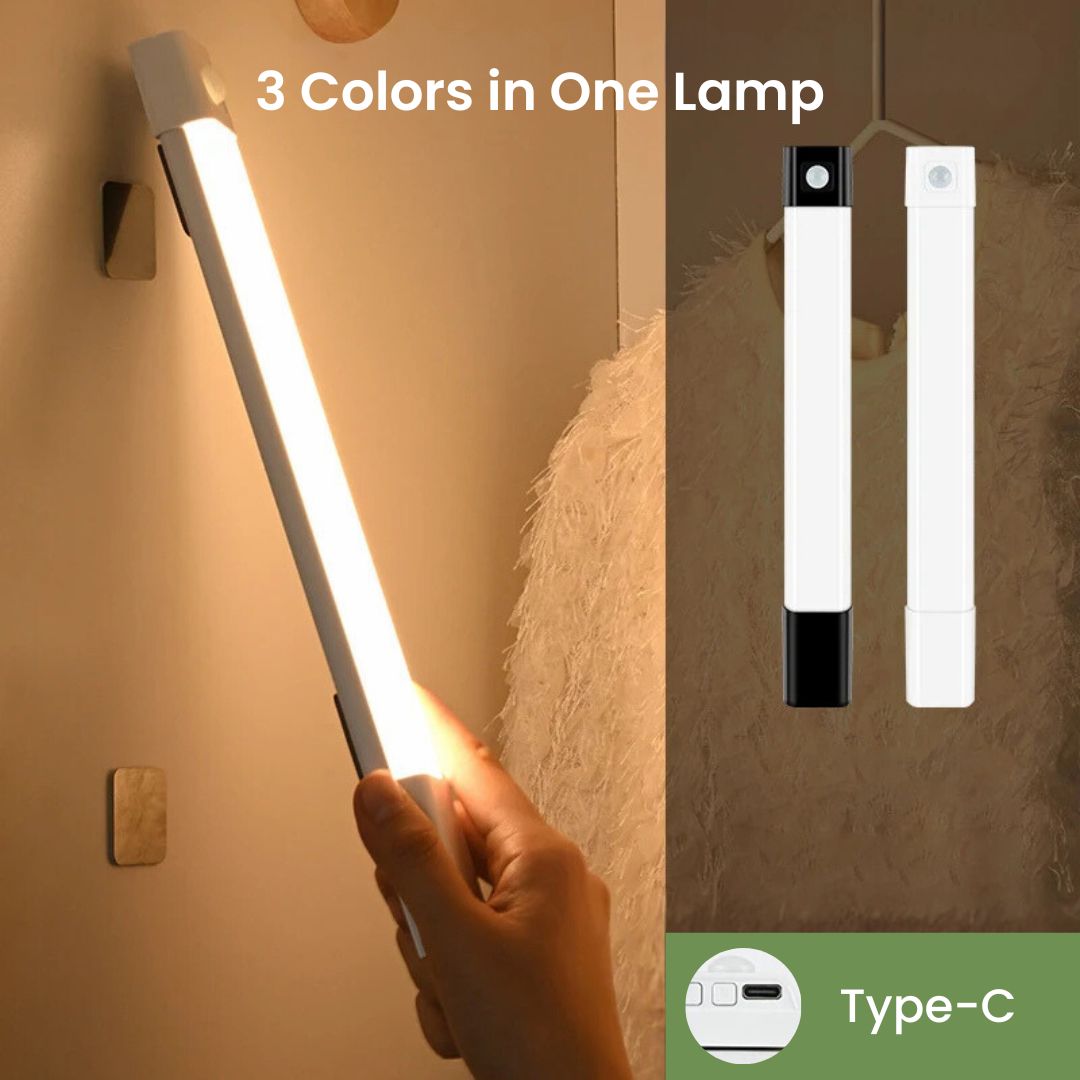 Wireless Under Cabinet Lighting: USB Rechargeable, Motion Sensor, Slim & Dimmable LED Light for Kitchen & Closet