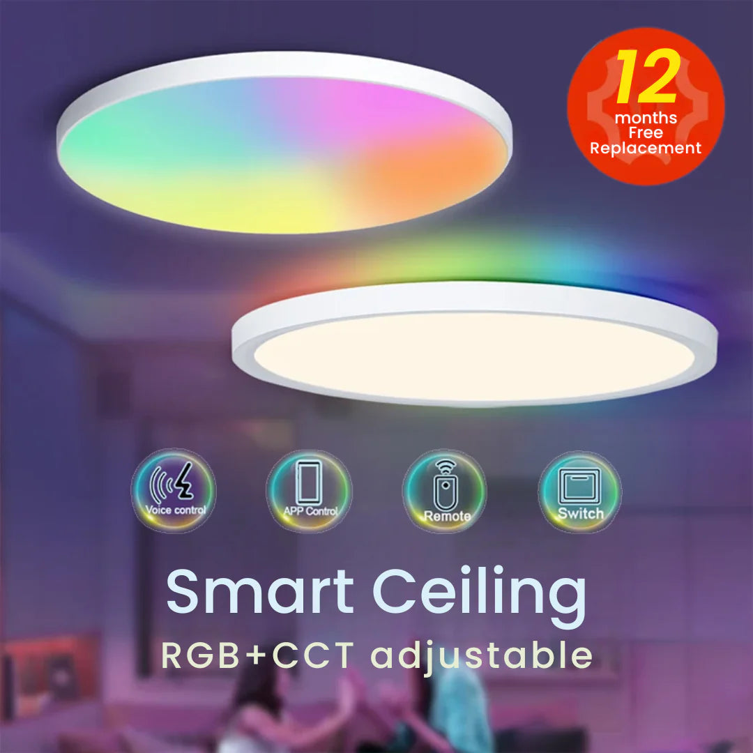 Ceiling Light Color RGB Ceiling Lights – Control Colors with Voice, Alexa, App & Remote ...