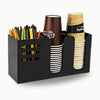 Straw Holder - Multi-Compartment Cup Storage Rack and Reusable Straw Organizer for Home and Office