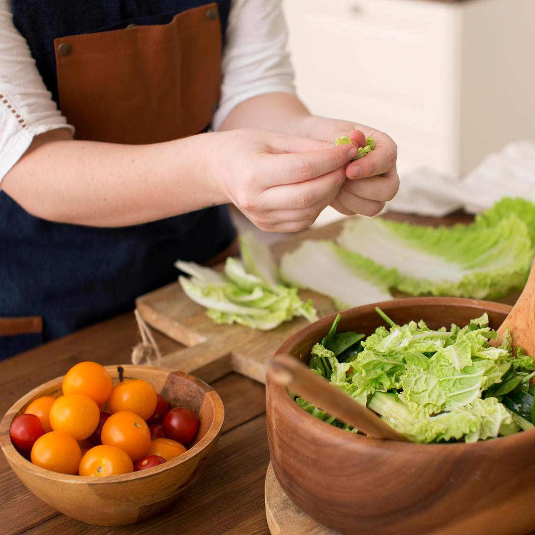 Wooden Dough Bowl - Acacia Mixing Bowl for Foods and Kitchen Storage