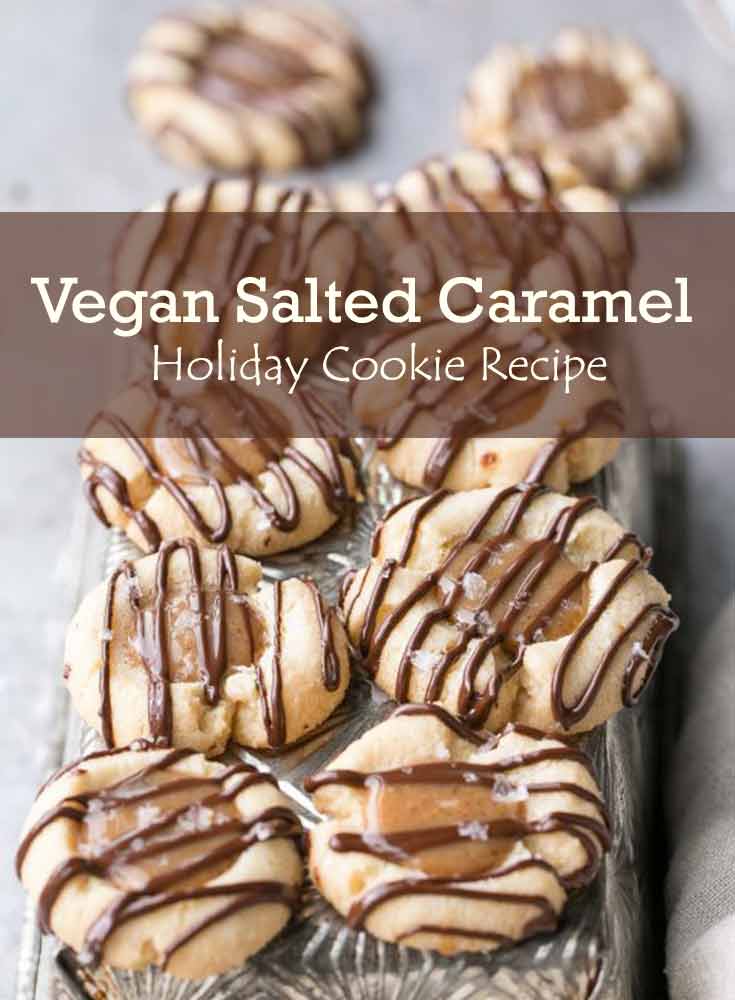 Vegan Salted Caramel Thumbprint Cookies