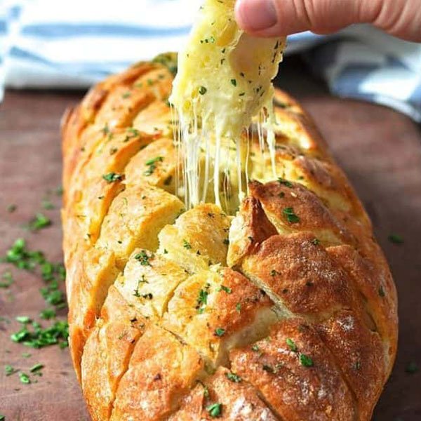 Cheese and Garlic Crack Bread 